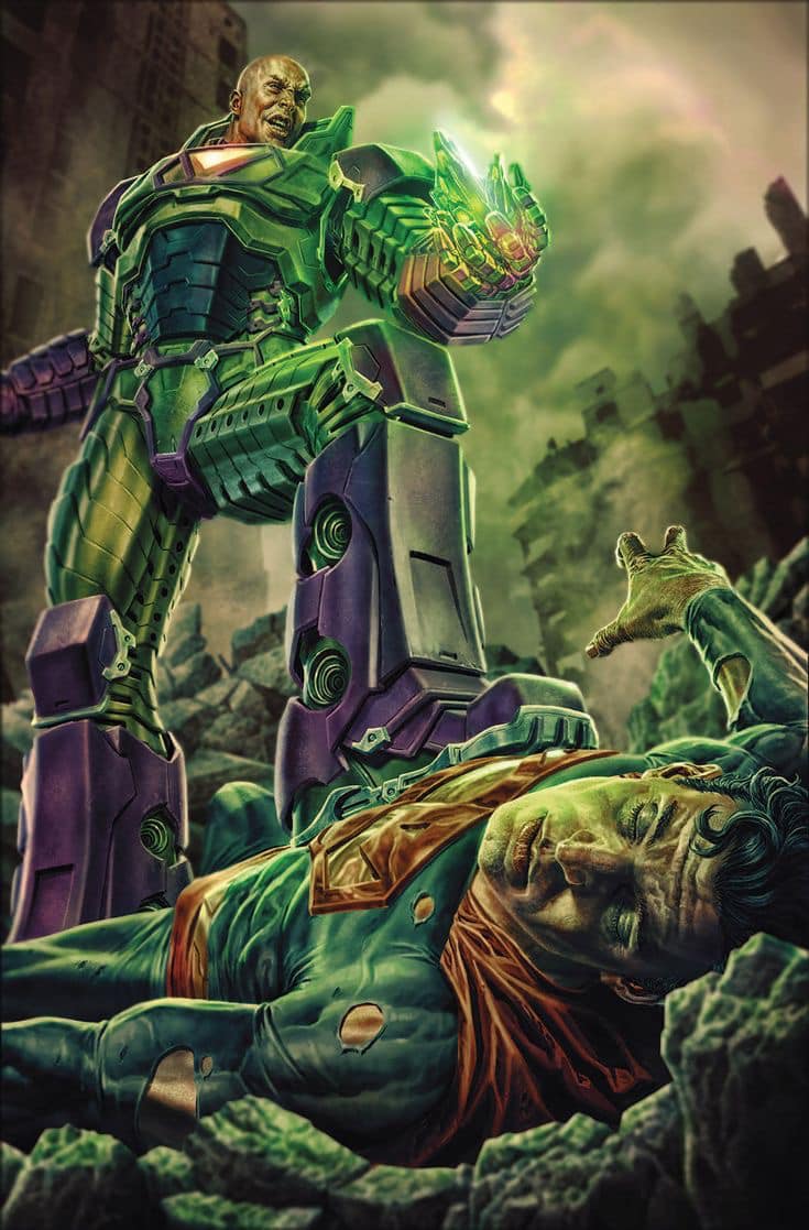 Battle Between Lex Luthor And Superman Print Poster