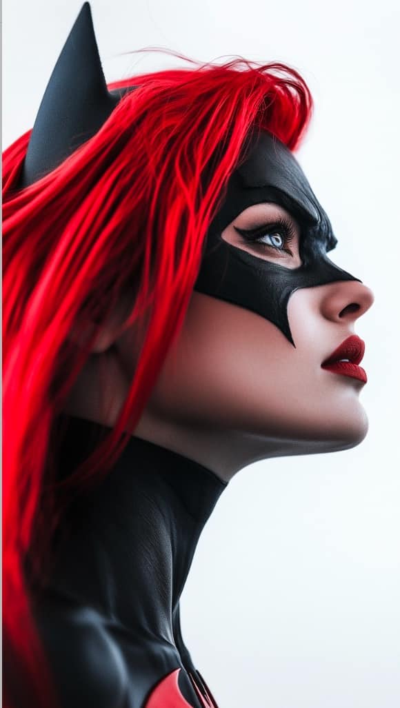 Batwoman Portrait Red Hair Print Poster