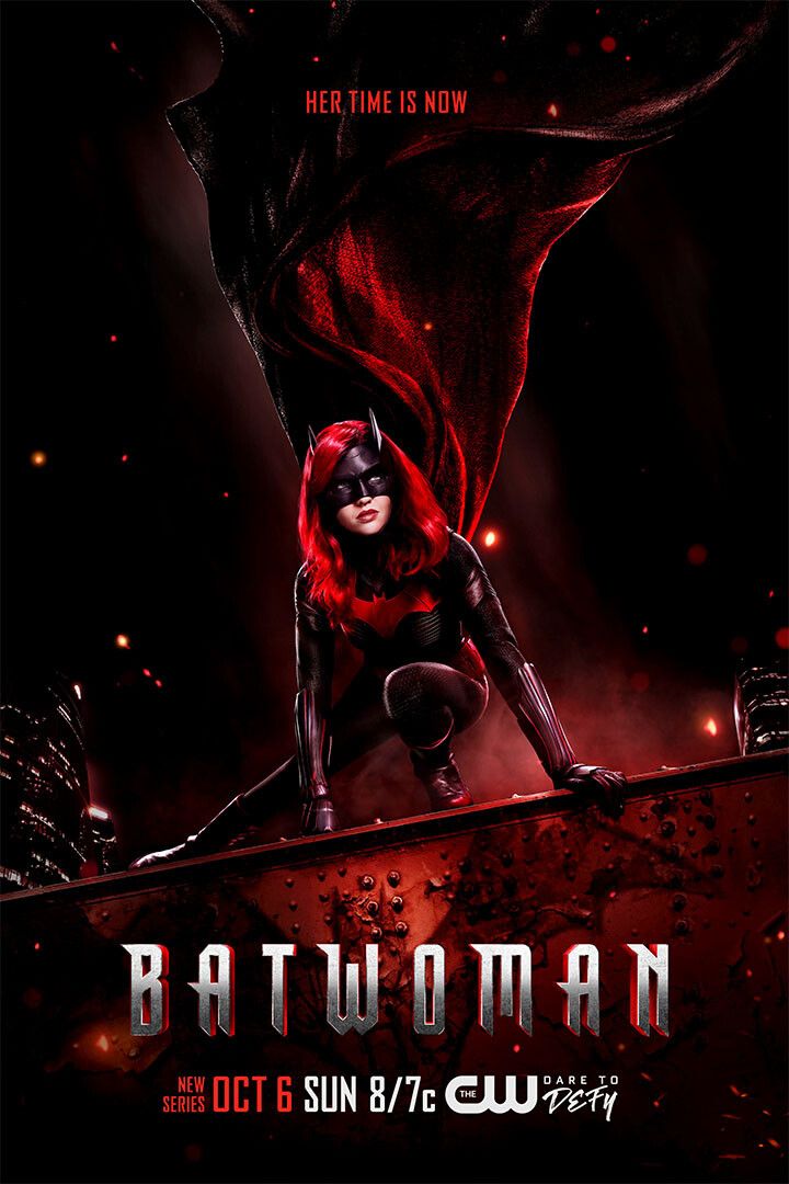 Batwoman Batgirl Superhero Purple Red Costume Comic Room Decor Jigsaw Puzzle