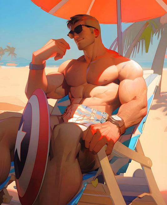 Beach Muscle Relaxation Print Poster