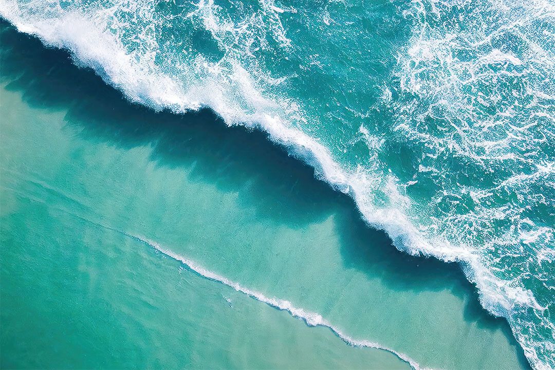 Beach Ocean Waves Seascape Top View Print Jigsaw Puzzle
