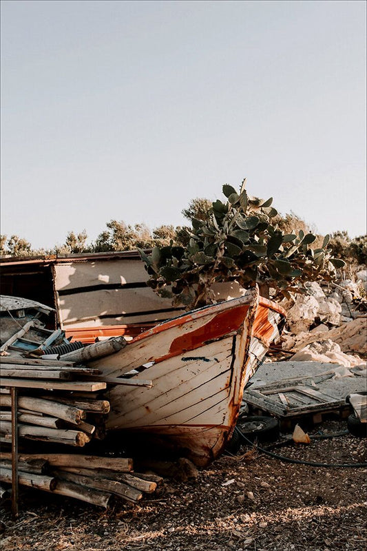 Beached Ship After Hurricane Watercraft Print Jigsaw Puzzle