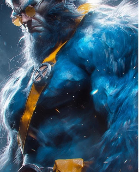 Beast Xmen Portrait Print Poster
