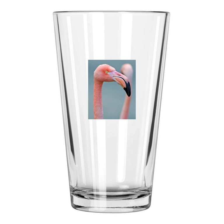 Beautiful Pink Flamingo Photo Wildlife Bird 2 Pint Beer Drinking Glass