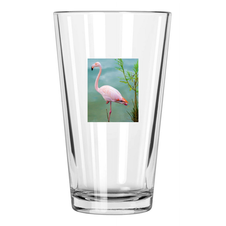 Beautiful Pink Flamingo Photo Wildlife Bird 3 Pint Beer Drinking Glass