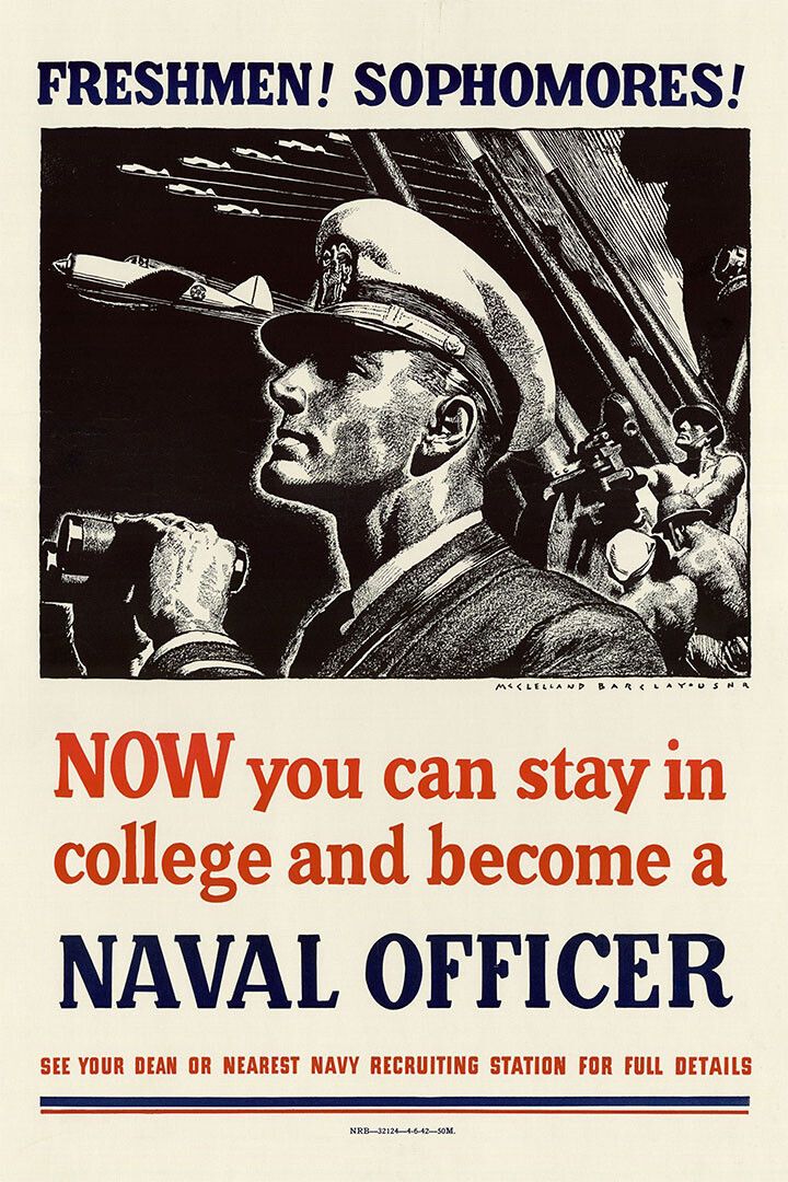 Become A Naval Officer 1940S Ww2 Navy Recruiting Jigsaw Puzzle