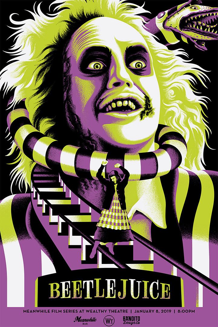 Beetlejuice Michael Keaton Black Comedy Art Print Decor Jigsaw Puzzle