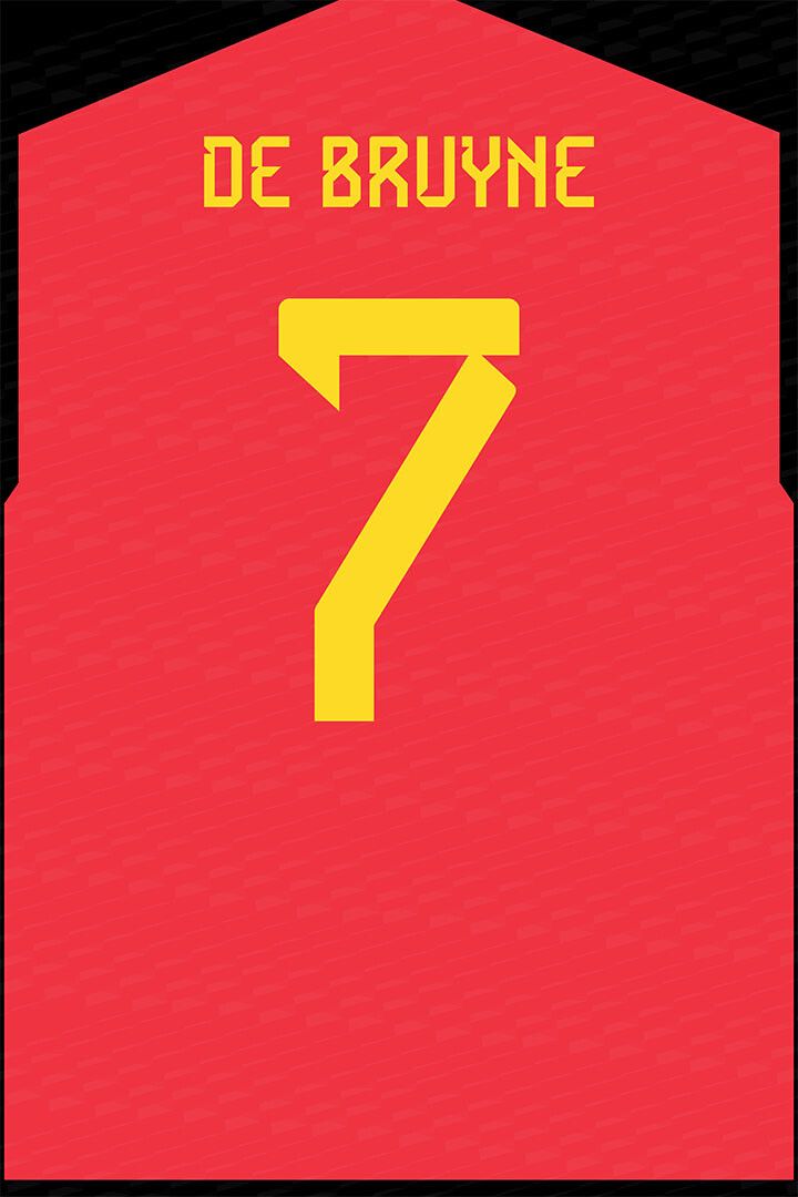 Belgium #7 Kevin De Bruyne World Soccer Championship Jigsaw Puzzle