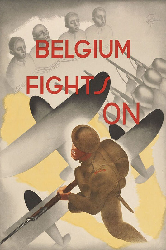Belgium Fights On World War 2 Ww2 Vintage Jigsaw Puzzle
