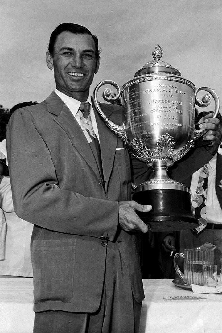 Ben Hogan Displaying Trophy Golf Sport Wall Art Home Decor Poster