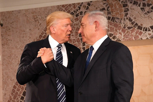 Benjamin Netanyahu & President Donald Trump Picture Magnet Magnet Print