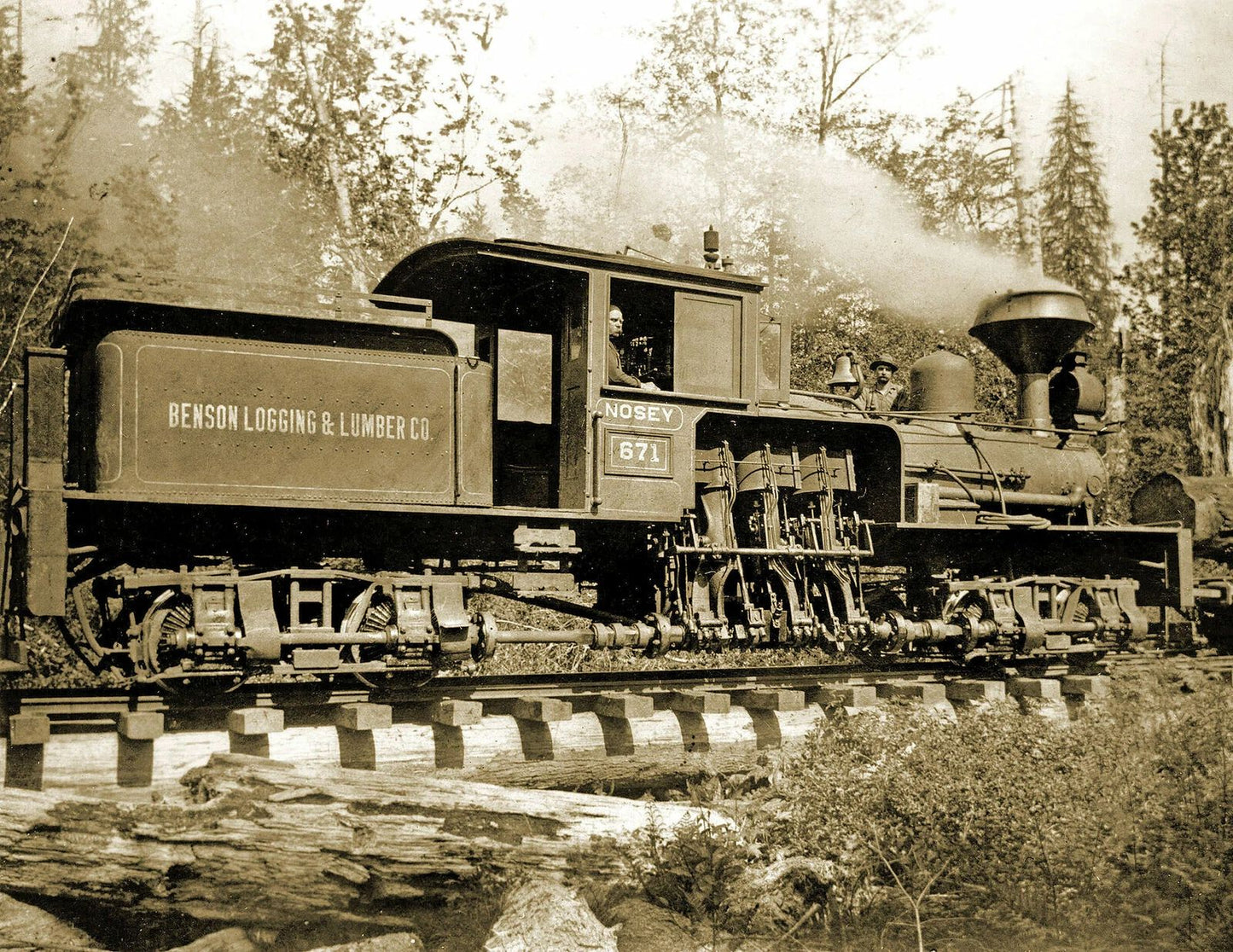 Benson Logging & Lumber Company Train Wa Vintage Old Magnet Reprint
