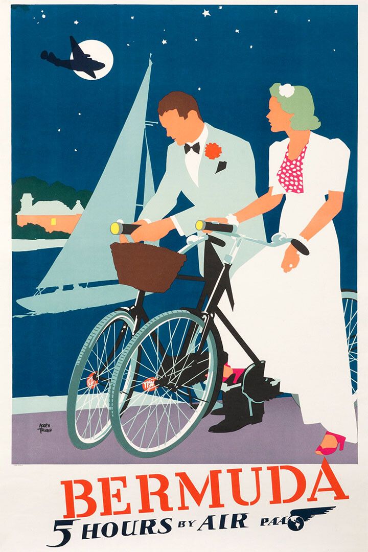 Bermuda 5 Hours By Air Paa Airport Vintage Style Jigsaw Puzzle