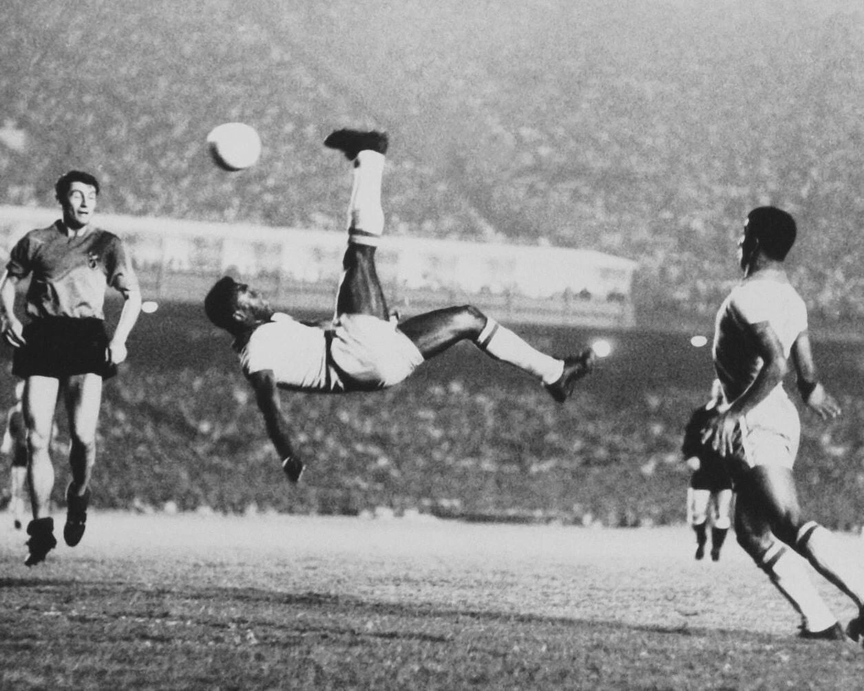 Bicycle Kick Goal Pele Glossy 8&Quot;X10&Quot; Photo Brazil Poster Soccer Print