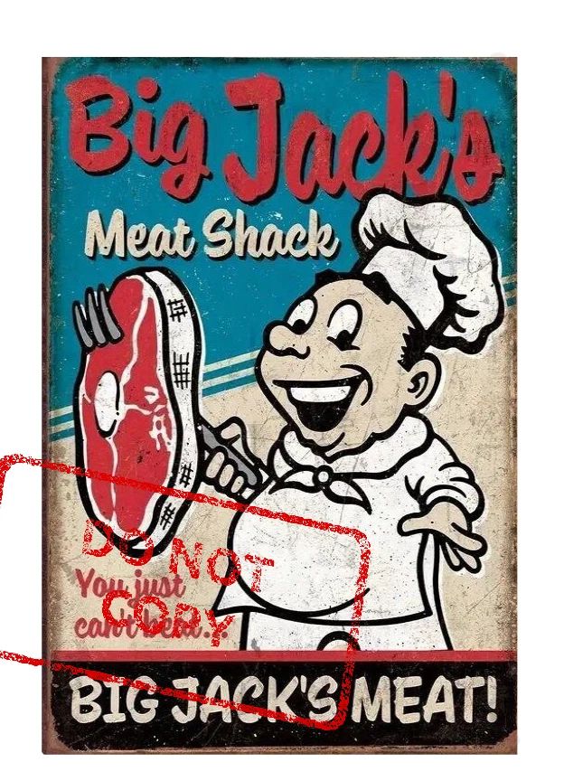 Big Jack'S Meat Shack Retro Vintage Distressed Magnet Picture Magnet