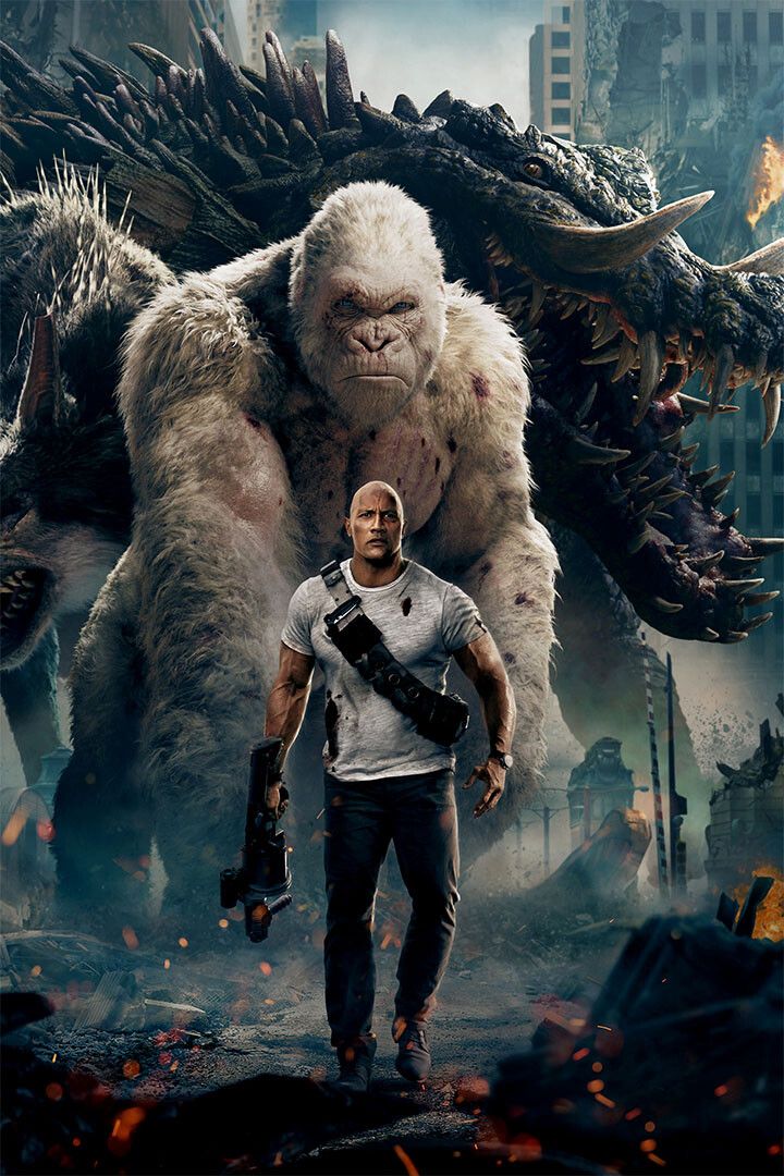 Big Meets Bigger Rampage Dwayne Johnson Room Decor Jigsaw Puzzle