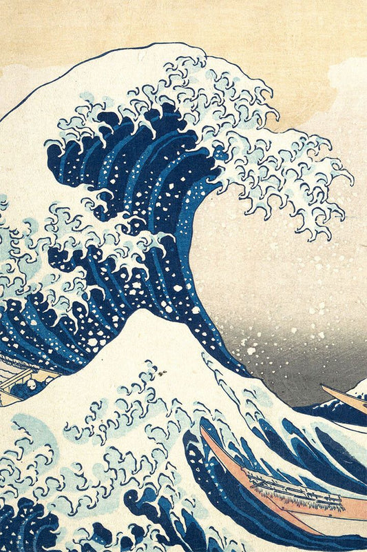 Big Wave 1830 Landscape Throne Block Print Jigsaw Puzzle