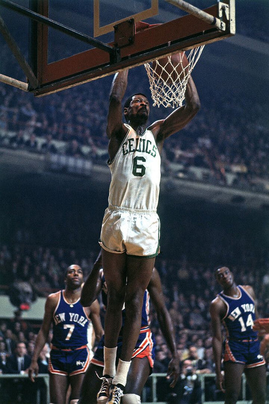 Bill Russell Memorial Boston Basketball Goat Player Painting Jigsaw Puzzle
