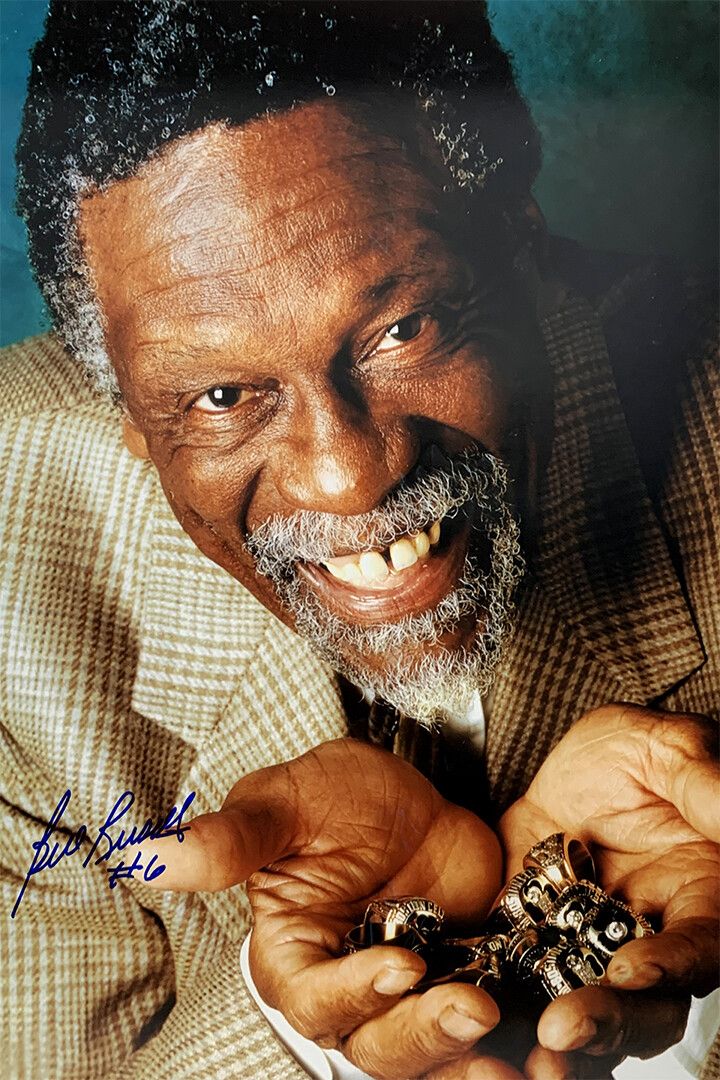 Bill Russell Old Basketball Pivot Player Sport Painting Jigsaw Puzzle