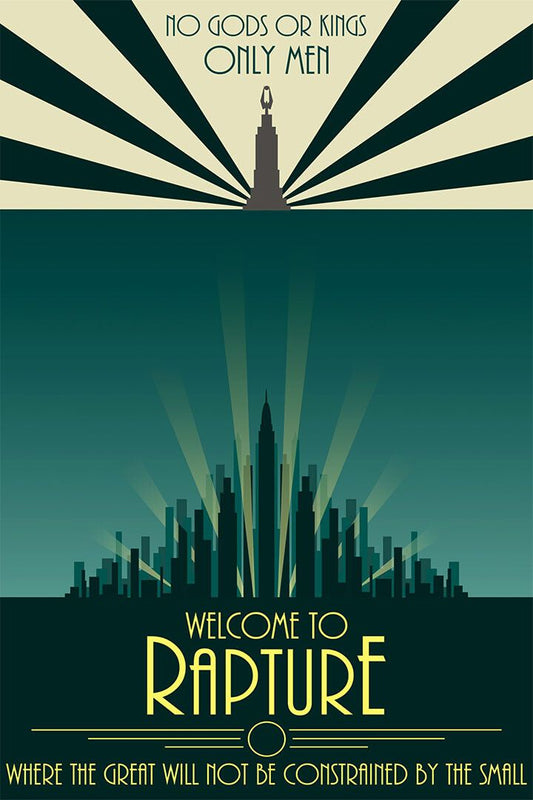 Bioshock Welcome To Rapture Only Hero Games Wall Art Home Poster