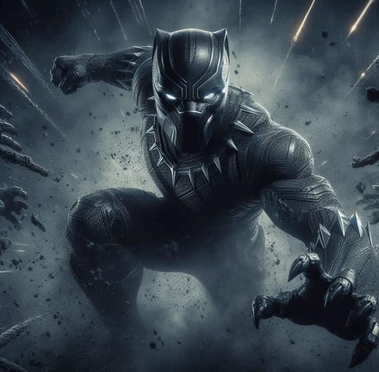 Black Panther Action Scene (2) Print Poster