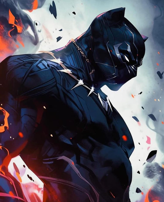 Black Panther Hero Portrait Print Poster