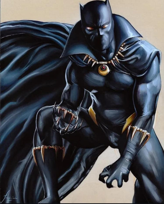 Black Panther Illustration Print Poster