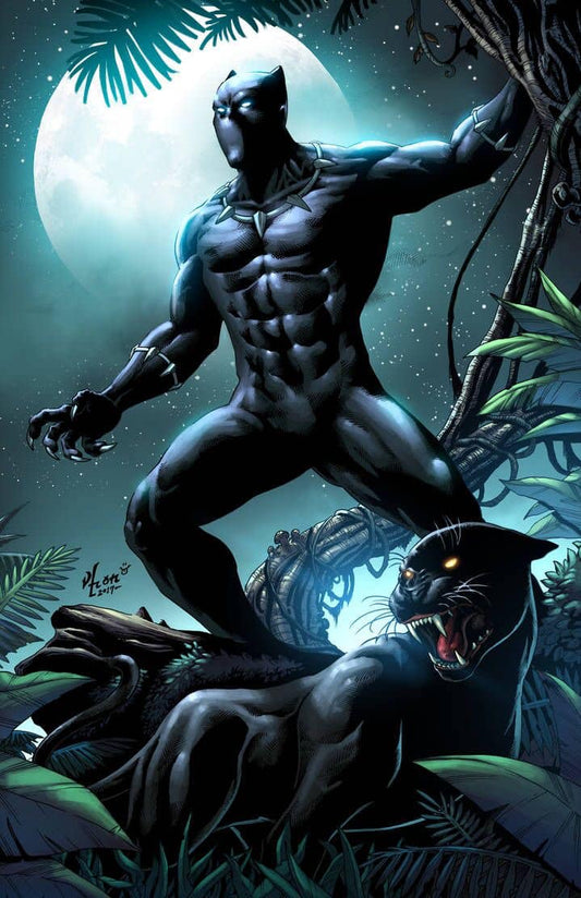 Black Panther Jungle Portrait Print Poster