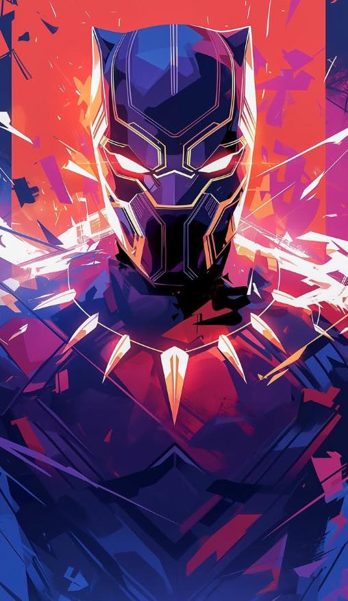 Black Panther Portrait Artwork Print Poster
