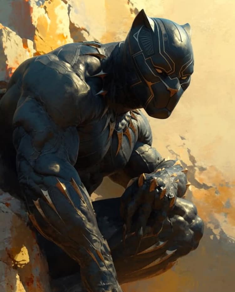 Black Panther Portrait (5) Print Poster