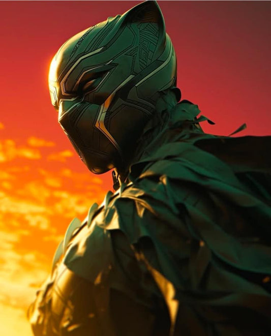 Black Panther Sunset Print Poster