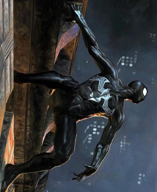 Black Spiderman Urban Action Print Poster