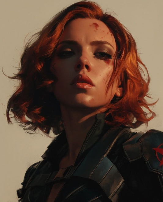 Black Widow Portrait Heroic Print Poster