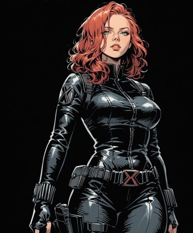 Black Widow Portrait (2) Print Poster