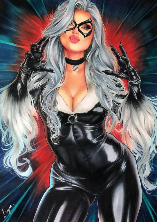 Black Cat Comic Look 027 Jigsaw Puzzle