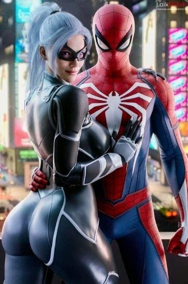 Black Cat And Spider Man 394 Print Poster