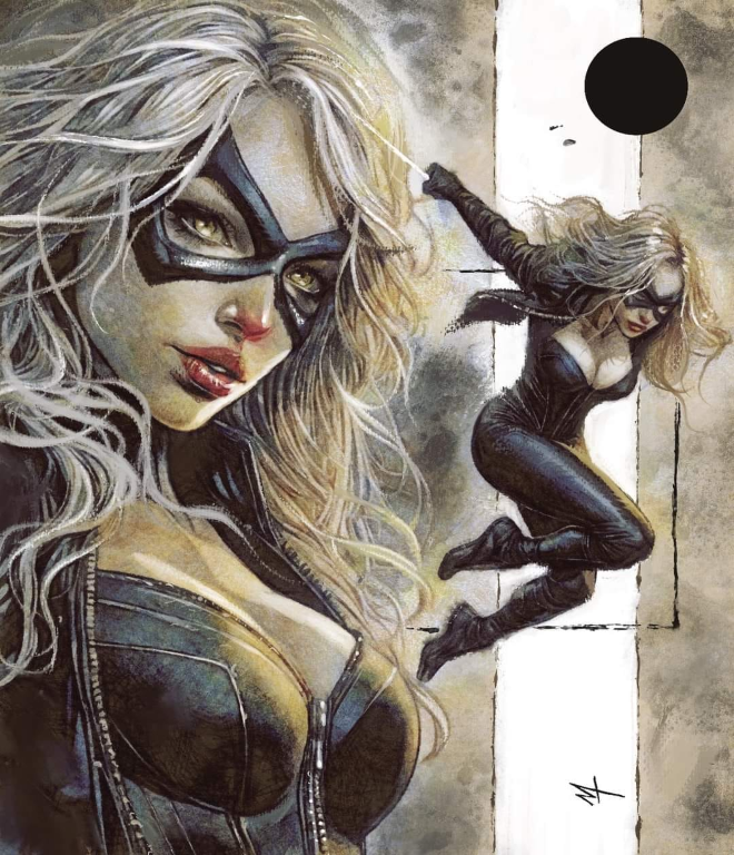 Black Cat With Mask 361 Print Poster