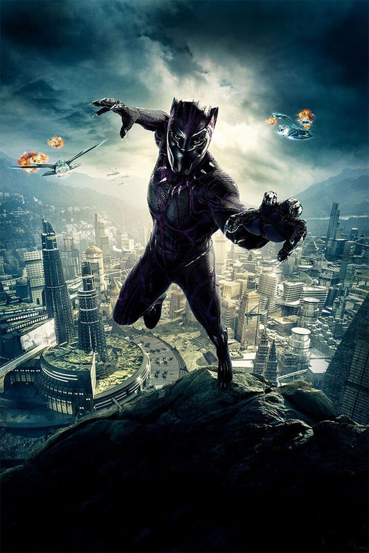 Black Panther Action Movie Print Painting Wall Art Home Decor Poster