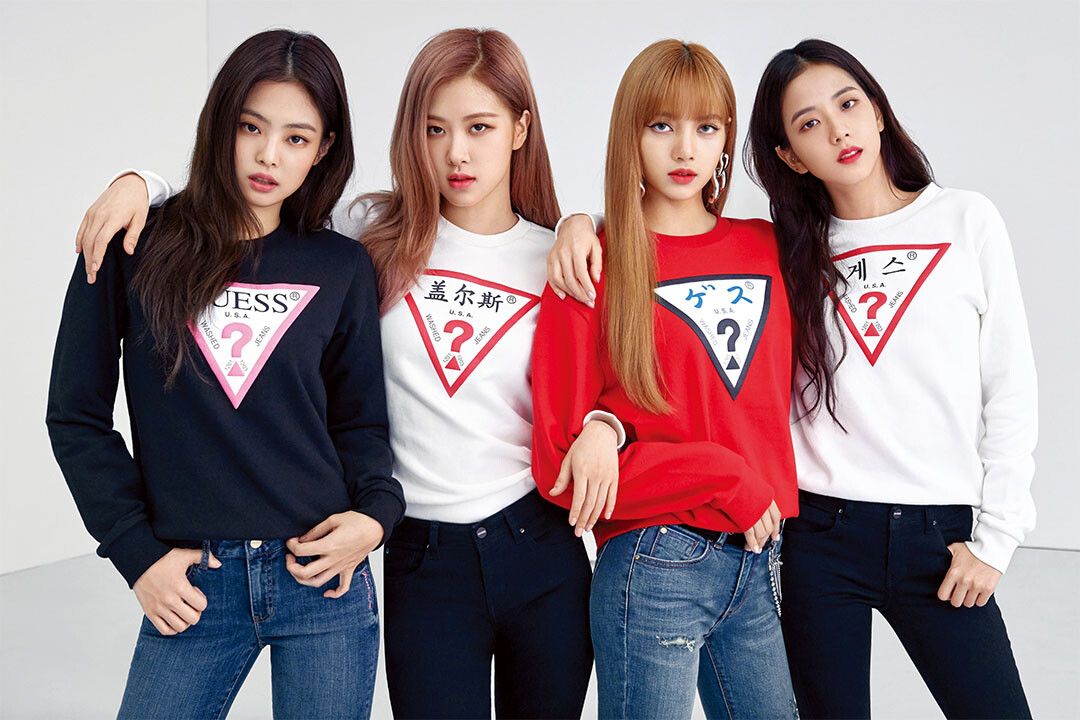 Black Pink Music Group Artists Girls Models Celebrity Wall Art Poster