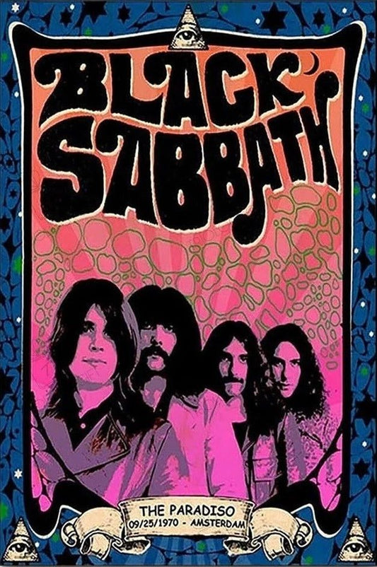 Black Sabath Amsterdam Concert Keychain Ozzy Osbourne Retro Picture Keychain