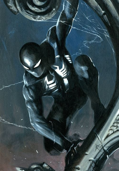 Black Suit Spider 1234 Print Poster