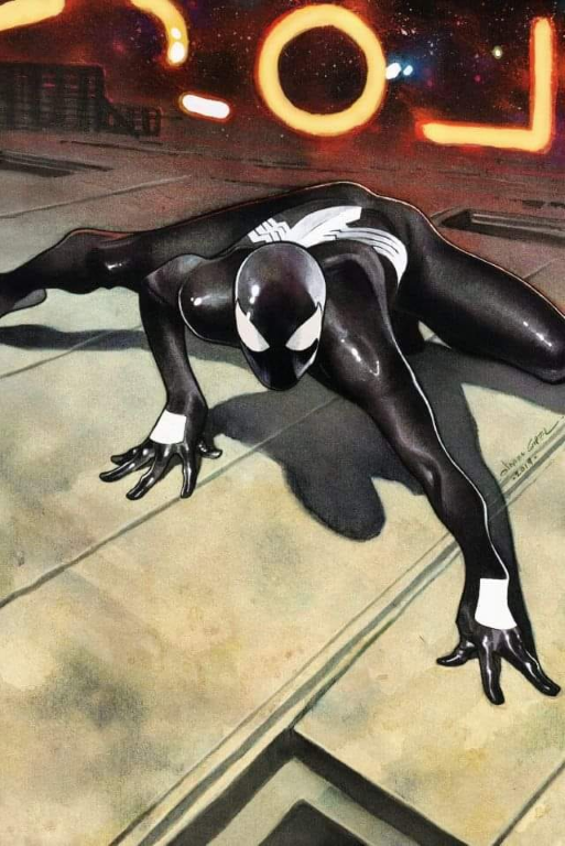 Black Suit Spiderman 287 Print Poster