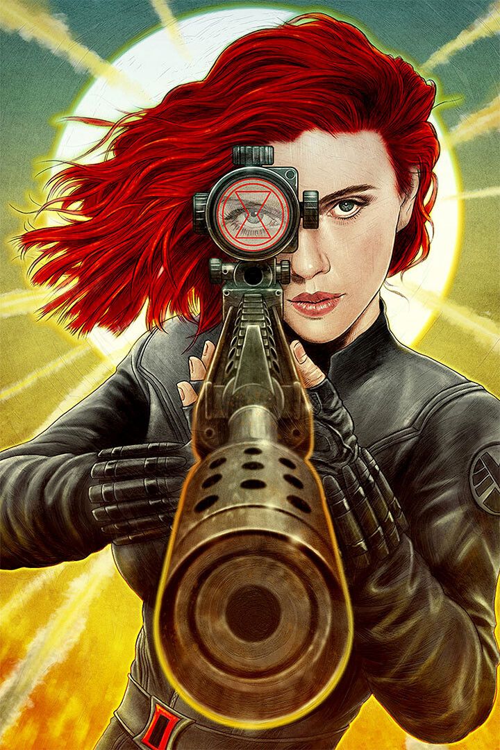 Black Widow Movie Comic Film Action Painting Print Wall Art Home Poster