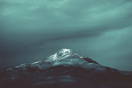 Black And Teal Mountains Art Wall Decor Jigsaw Puzzle