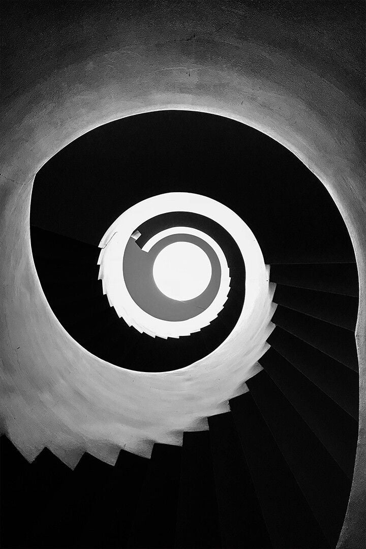 Black And White Stairs Vector Art Wall Decor Jigsaw Puzzle