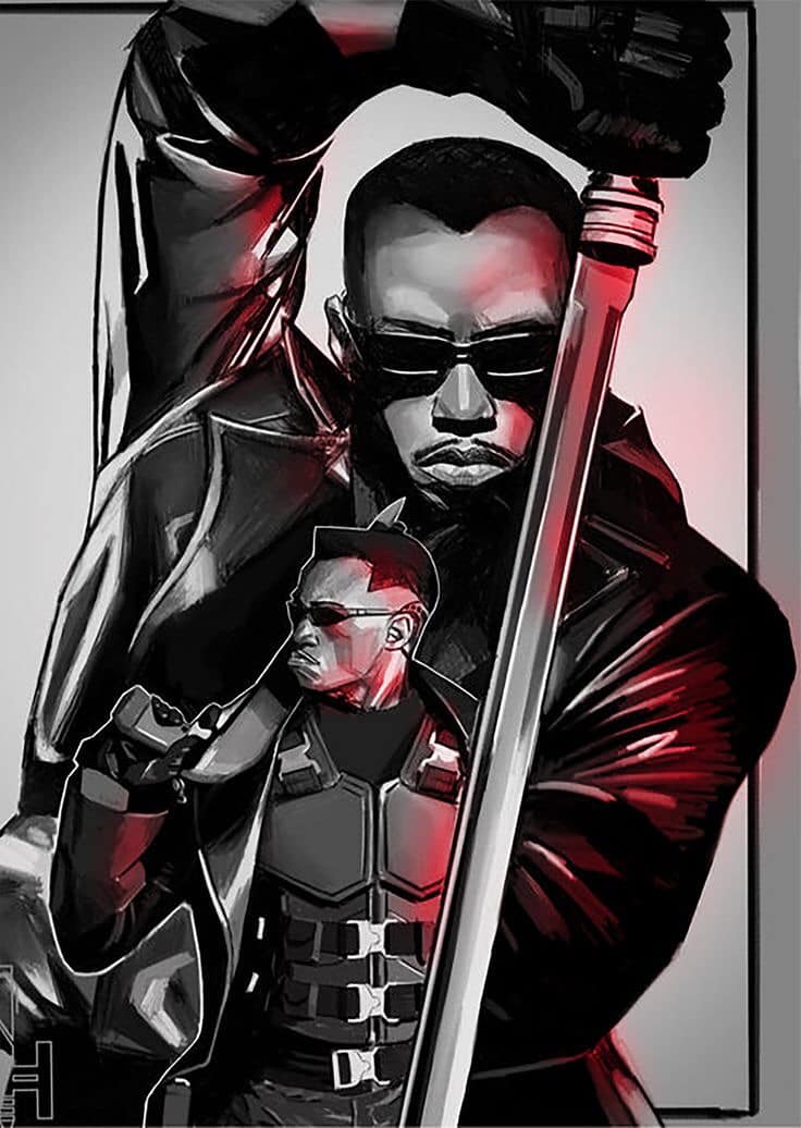 Blade Character Artwork Print Poster
