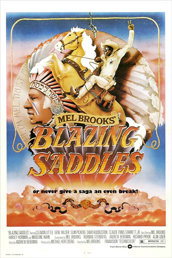 Blazing Saddles Movie Comedy Western Print Wall Art Home Decor Poster