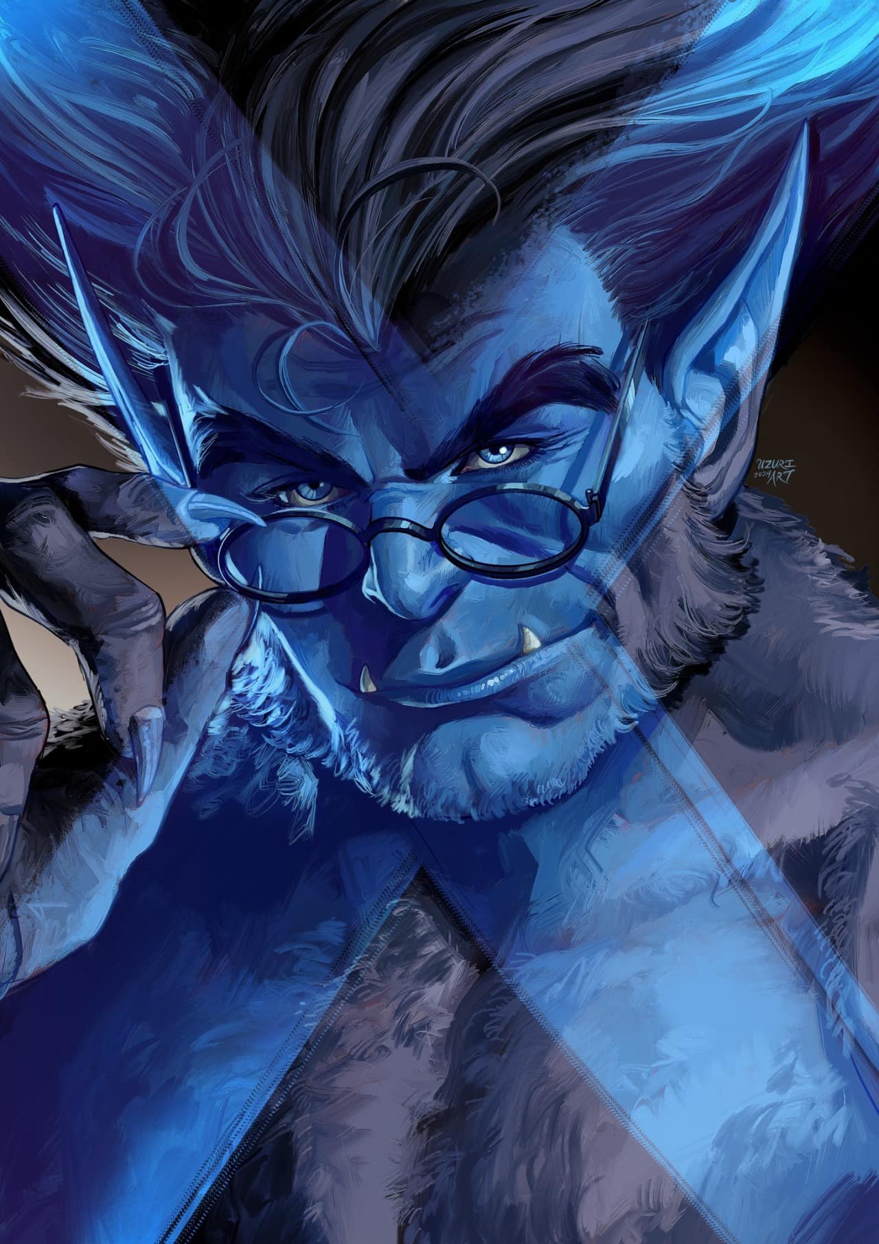 Blue Beast Portrait Jigsaw Puzzle