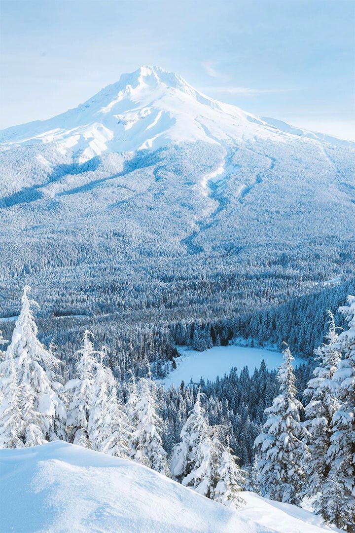 Blue Ridge Mountains In Winter Landscape Jigsaw Puzzle