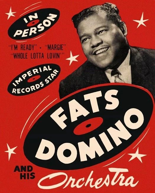 Blues Artist Antoine Fats Domino Glossy Photo Music Promotional Poster